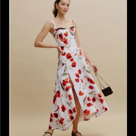 REFORMATION BEKKI LINEN DRESS - Picture 4 of 16